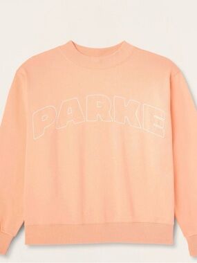 Parker Peach Crewneck Sweatshirt with Stitched Logo